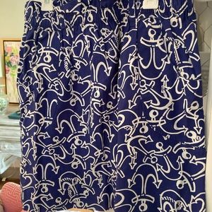 Lilly Pulitzer blue and white skirt